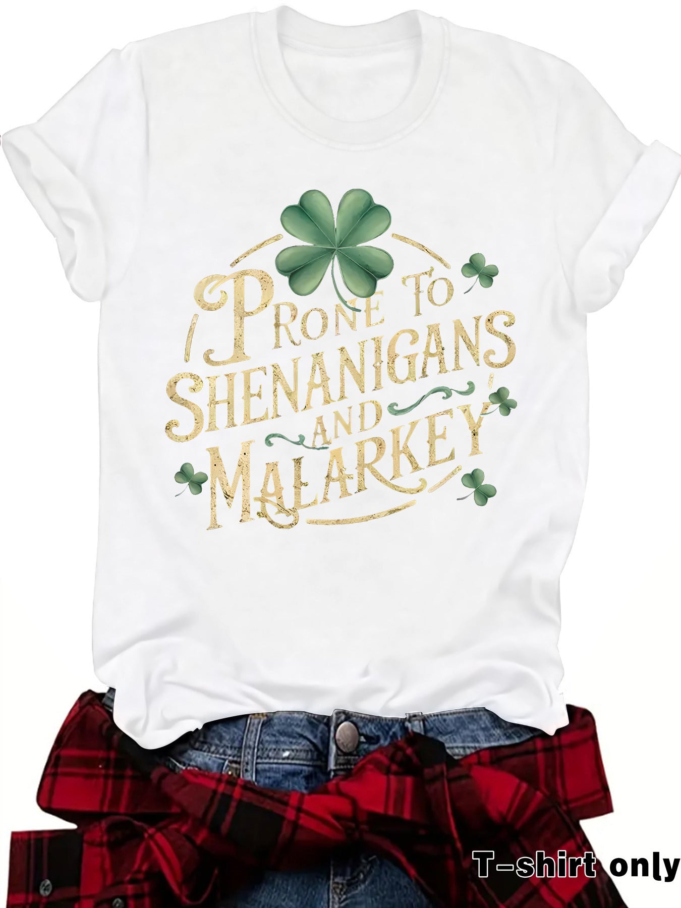 T-shirt short sleeved women's letter print