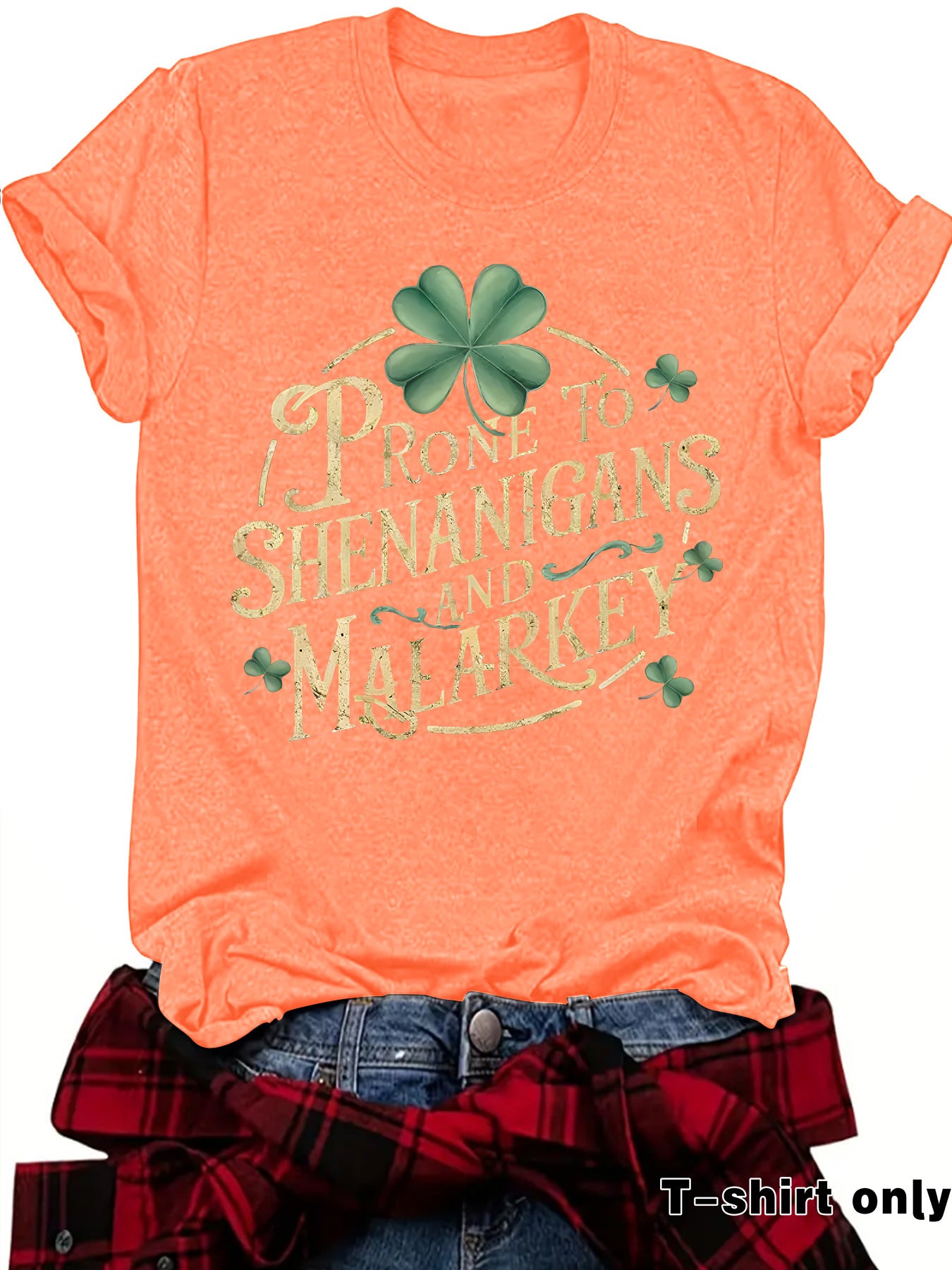 T-shirt short sleeved women's letter print