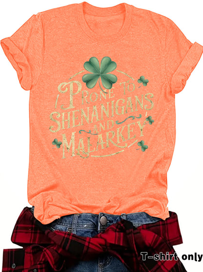 T-shirt short sleeved women's letter print