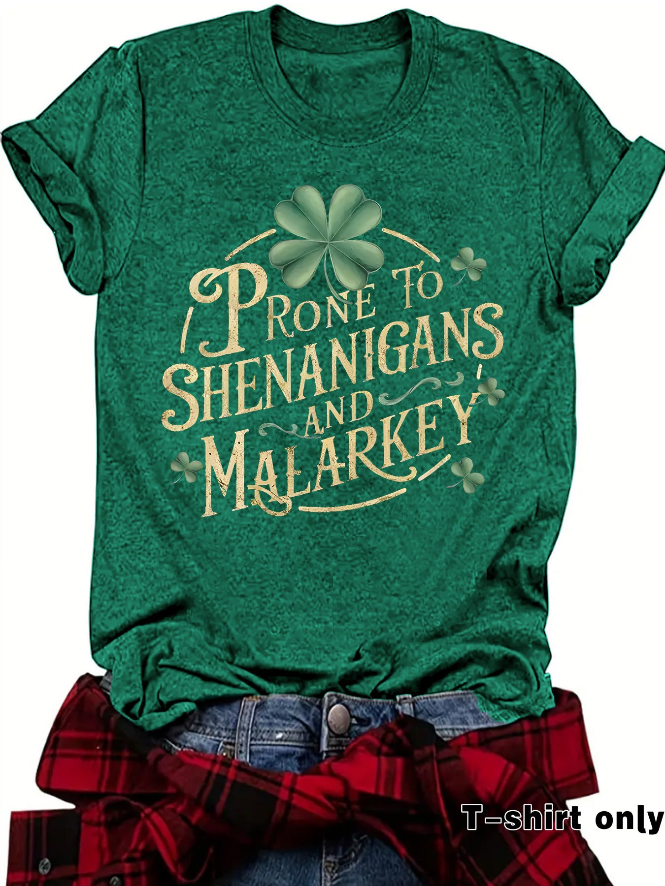 T-shirt short sleeved women's letter print
