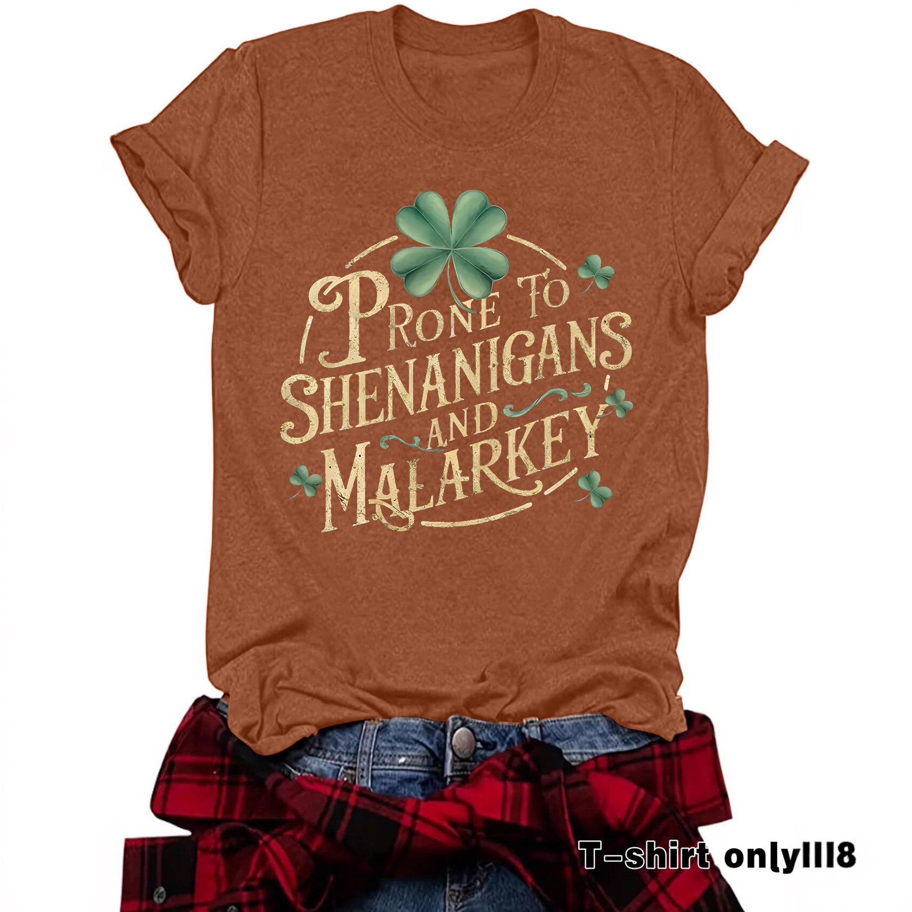 T-shirt short sleeved women's letter print