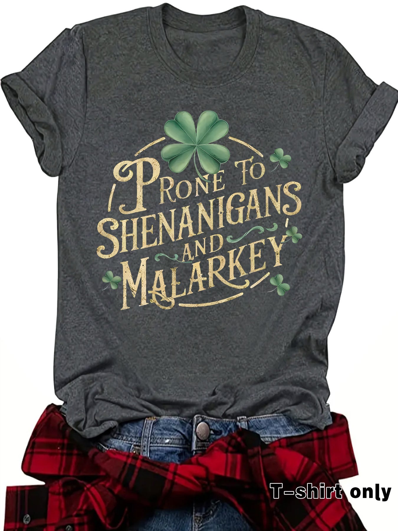 T-shirt short sleeved women's letter print