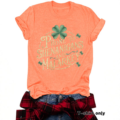 T-shirt short sleeved women's letter print