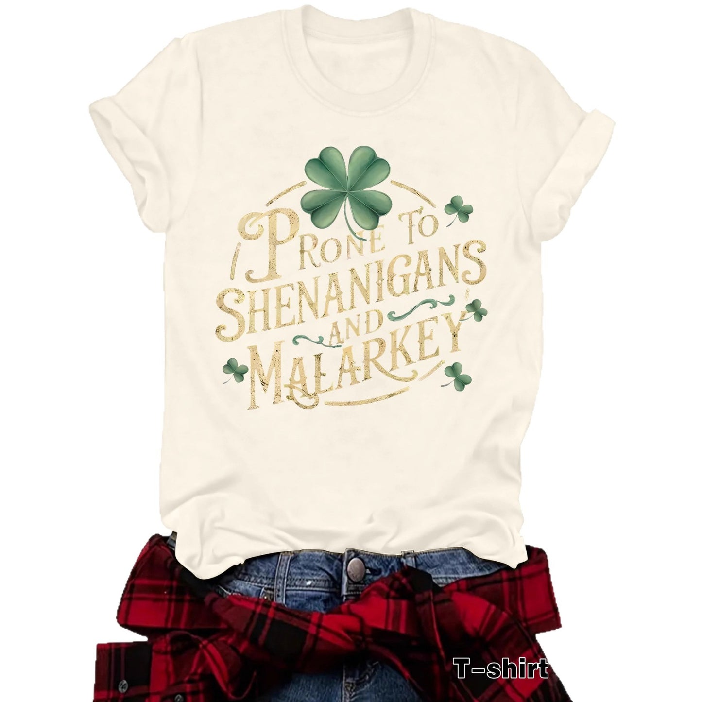 T-shirt short sleeved women's letter print