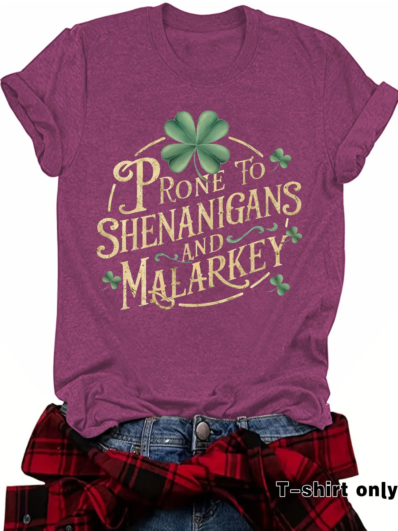 T-shirt short sleeved women's letter print