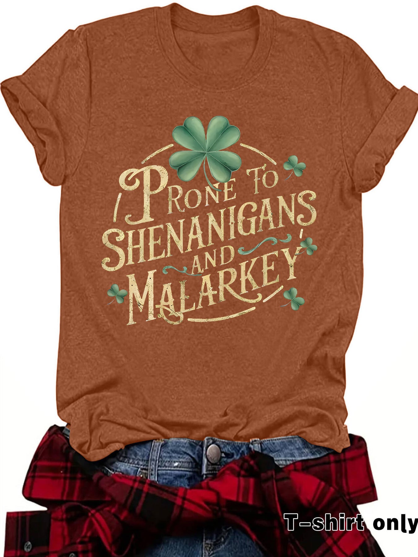 T-shirt short sleeved women's letter print
