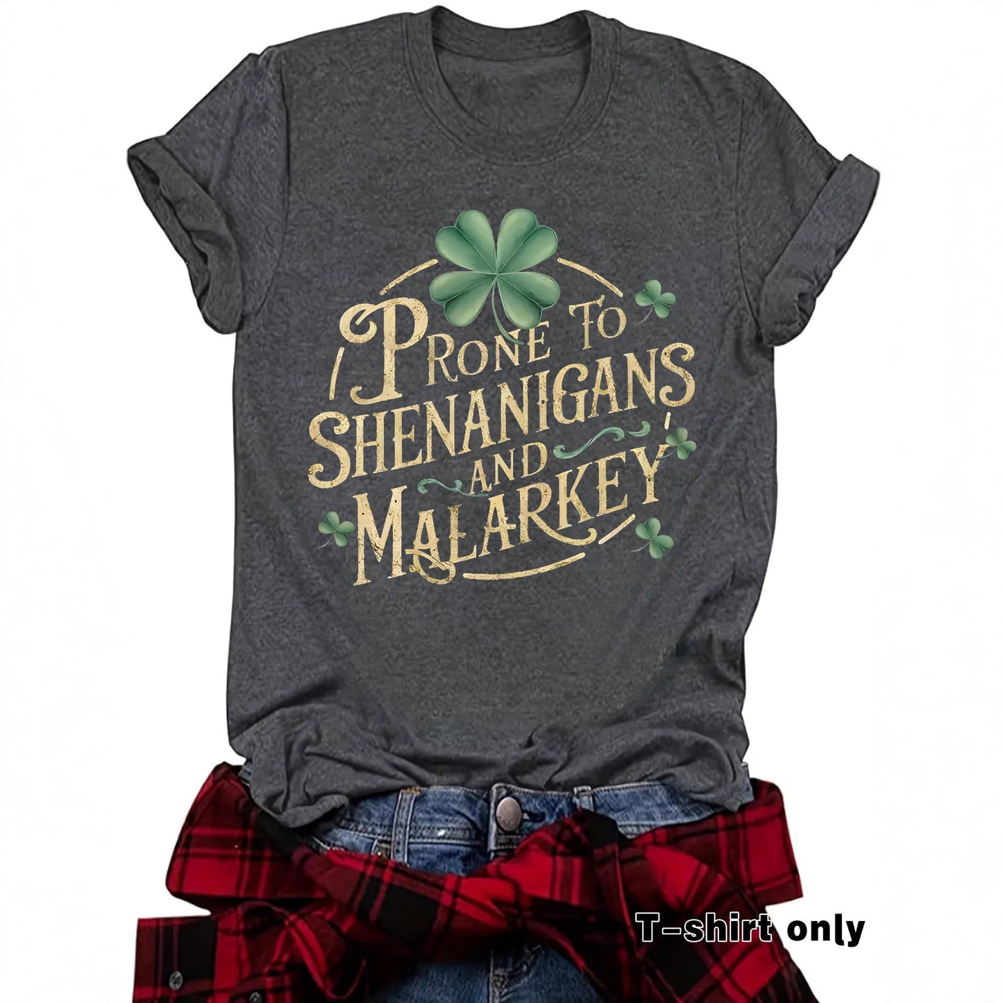 T-shirt short sleeved women's letter print