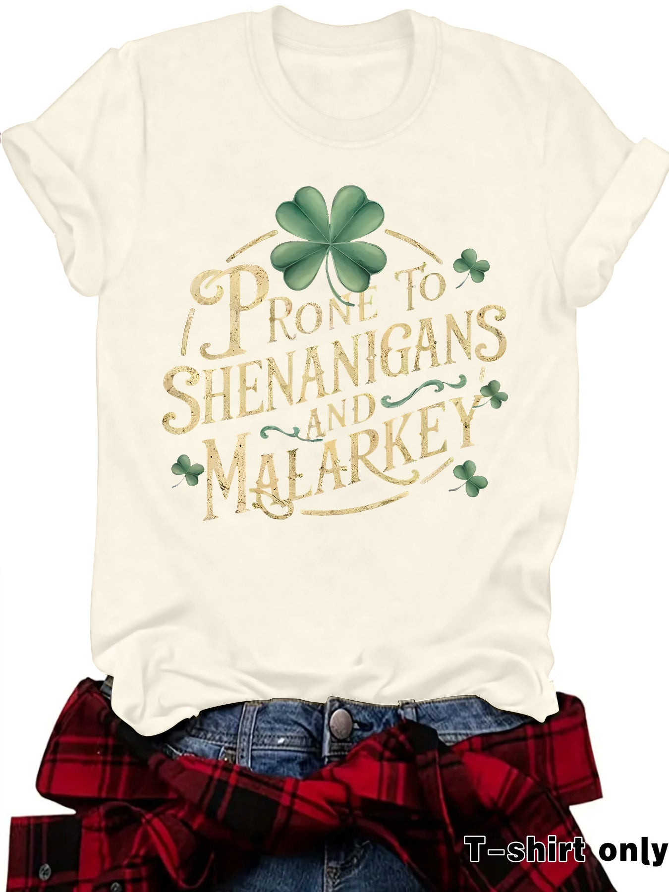T-shirt short sleeved women's letter print