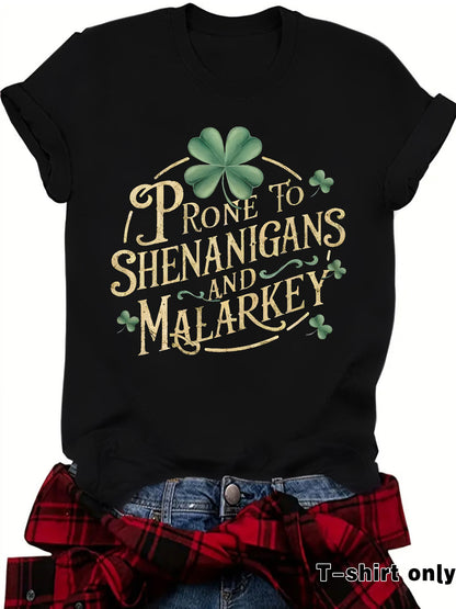 T-shirt short sleeved women's letter print