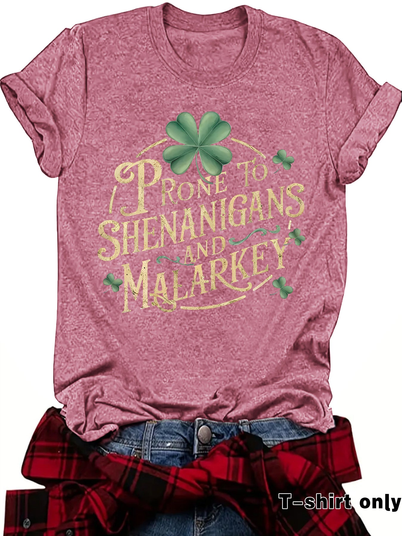 T-shirt short sleeved women's letter print