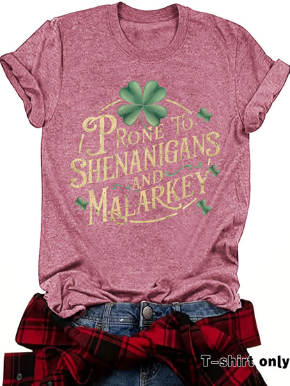 T-shirt short sleeved women's letter print